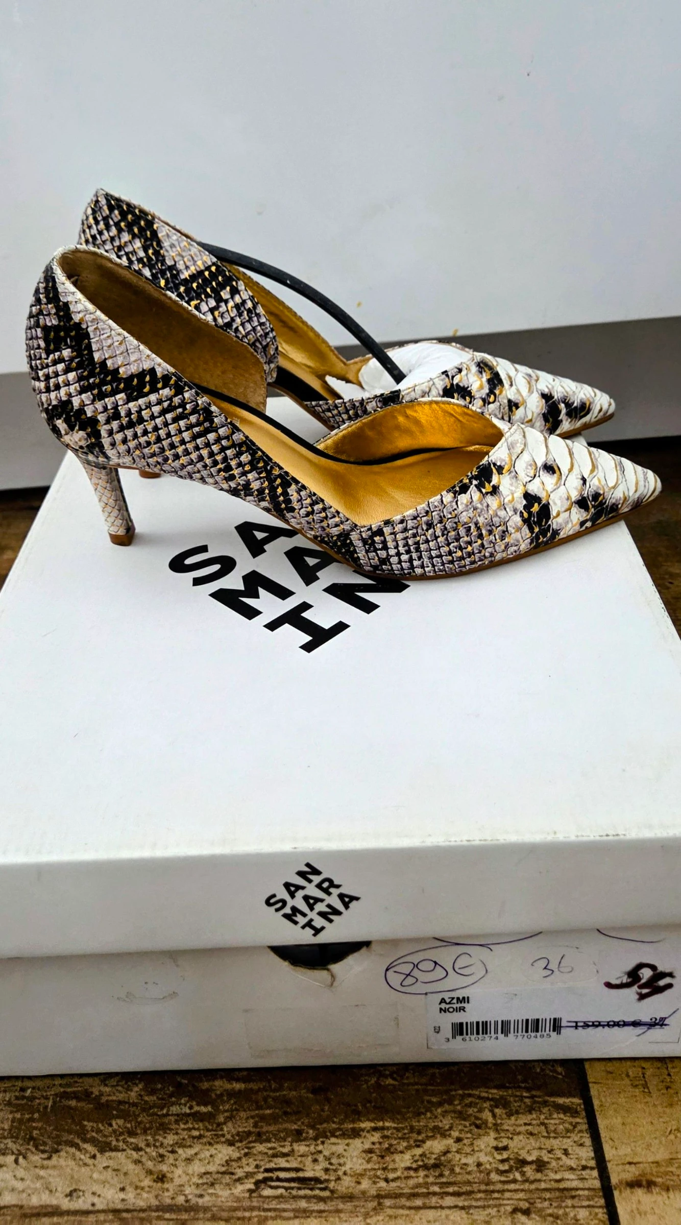 Zapatos de tacón San Marina con estampado de serpiente (cuero) - Talla 36 – photo 3